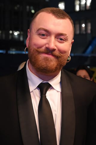 Sam Smith at a Broadway opening night in New York in 2025